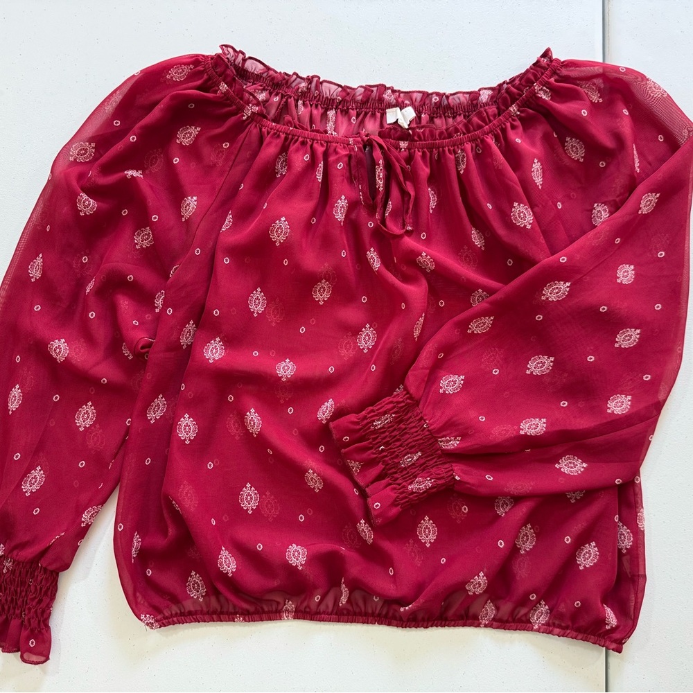 Elegant Red Women's Top